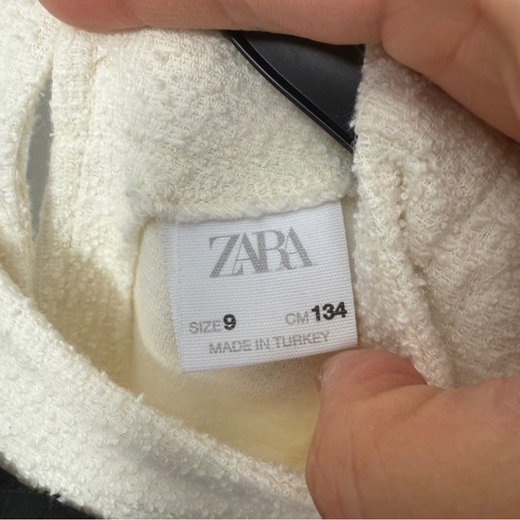 Zara Textured Bow Dress size 9 kids - Picture 4 of 5